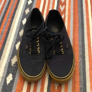 Vans authentic black w/ gumsole. Size 10